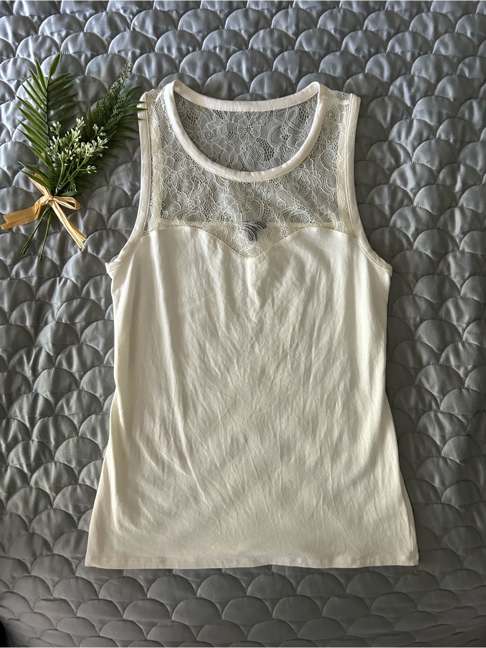 Express Sweetheart Lace Tank Top